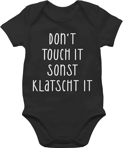 Baby Body Junge Mädchen - Statement - Dont touch it sonst klatscht it -...