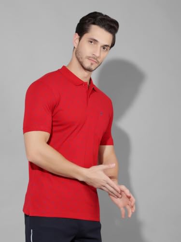 Image of Dollar Cotton Rich Fabric Printed Men's Polo T-Shirt | All-Over Prints | Embroidery Logo Branding on Pocket | Wide Array of Attractive Colours & Prints