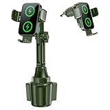 GuMosh 車内用品 ドリンクホルダー スマホ ワイヤレス充電 15W カップホルダー 車 自動開閉 二重コイル設計 360度回転 2in1ワイヤレス車載充電器 挿入固定タイプ エアコン吹き出し口 幅広いのスマホ機種に対応