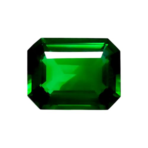 28 Ct Natural Green Emerald Certified Loose Gemstone – Emerald Cut Vivid Deep Green Fine Jewelry Stone for Rings & Pendants
