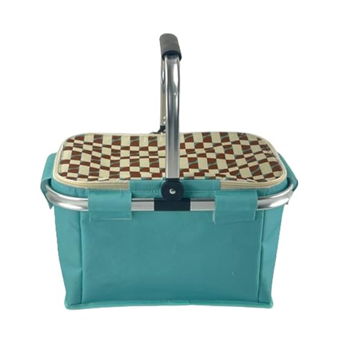 Cesta Térmica para Picnic - Aislante Plegable De 27 litros | De Almacenamiento para Picnic - para Bebidas, Frutas, Aperitivos, Playa, Camping, Patio, Jardín y Barbacoa