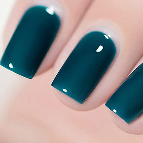 Vishine 15ml Vernis Gel Semi-Permanent, Vernis à ongles Couleur Teal Bleu Canard Nail Art UV LED Soak Off Vernis gel Manicure Salon DIY #911 Cover