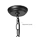 LALUZ Black Chandelier, Farmhouse Chandeliers for Dining Room, Living Room, Bedroom, Solid Matte Black, 26” Dia