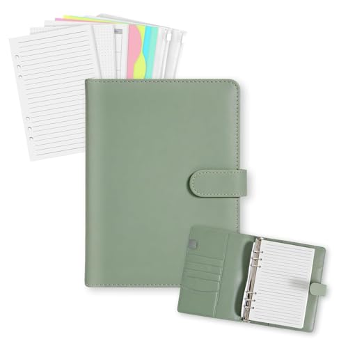 Carnet A5 Rechargeable en Cuir PU – Kit Complet avec 165 Feuilles, Pochettes Zippées et Intercalaires – Organiseur pour École et Bureau
