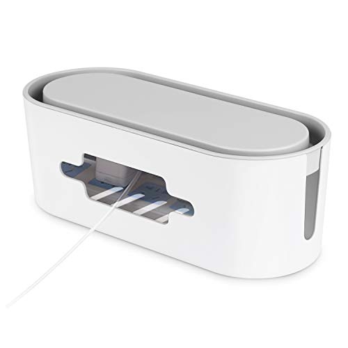 Caja para Cables, Caja Cables, HOSPAOP Caja Organizadora Cables Caja para esconder cables, Organizador para regletas de enchufes Caja para cargadores de teléfonos móviles