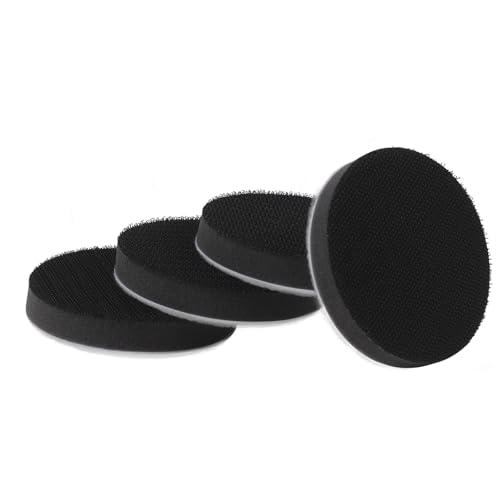 HWXINIE ランダムサンダー パッド、曲面研磨アダプター 75mm 4個セット マジック式 耐衝撃性,ランダムサンダー専用クッションパッド 凹凸のある面 を研磨には最適