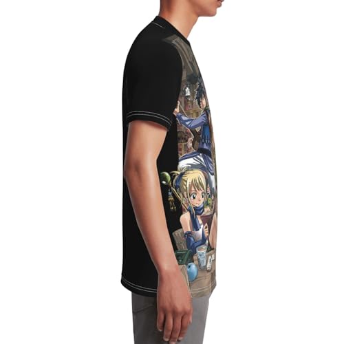 Teenage T-Shirt for Fairi Tail Tops,Novelty 3D Print Short-Sleeve tees for School3