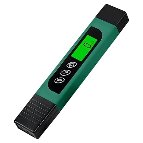 QNCIGER Water Quality Tester, 3 in 1 Digital Water TDS Meter, EC Meter & Temperature Meter with 0-9990 PPM, Ideal Water Test Meter for Aquariums, Pools, Drinking Water and Hydroponics (Green) Cover