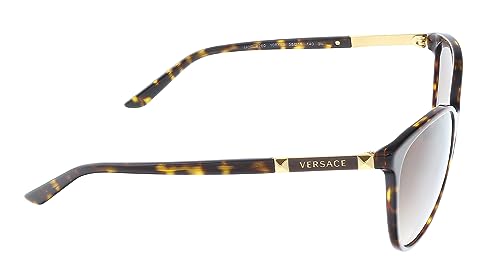 Versace VE 4260 108/13 Havana Plastic Cat Eye Sunglasses Brown Gradient Lens4