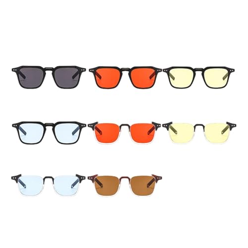 Trendy Rivets Sunglasses Men Fashion Sunglasses Women Retro Classic Clear Glasses Female Uv4002