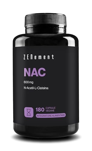 Zenement NAC N-Acetilcisteina 600 mg, 180 Capsule Vegane