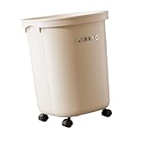 Ronyme Bote de Basura con Ruedas Cubo de Basura Espacioso 30L Papelera Movible...