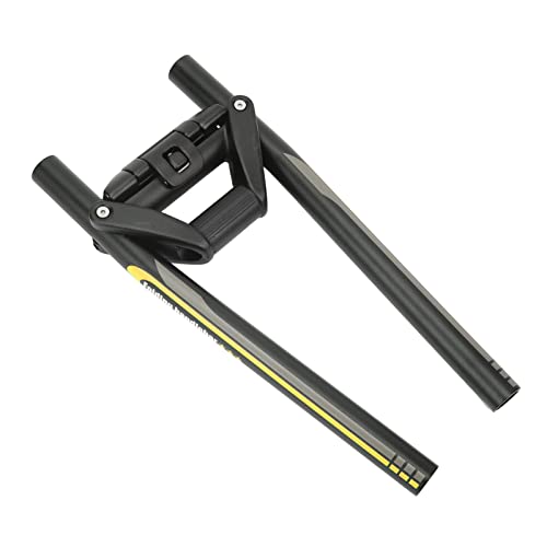 BSTiltion Manillar de bicicleta de aleación de aluminio de 620 mm, barra plegable de alta dureza para bicicleta de montaña (negro y amarillo)