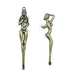 Brass Snuff Spoon, 2Pcs Mini Tiny Spoons Mini Shovel Medicine Spoon Vintage Scoops Pendant Necklace Charms for Women