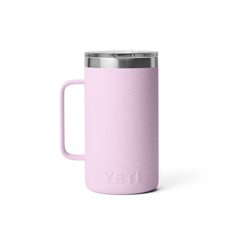 Image of YETI Rambler 24 oz Mug, Vacuum Insulated, Stainless Steel with MagSlider Lid, Cherry Blossom