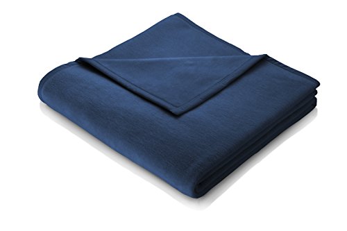 Biederlack Sofadecke 150 x 200 cm, Baumwolle 60%, Blau