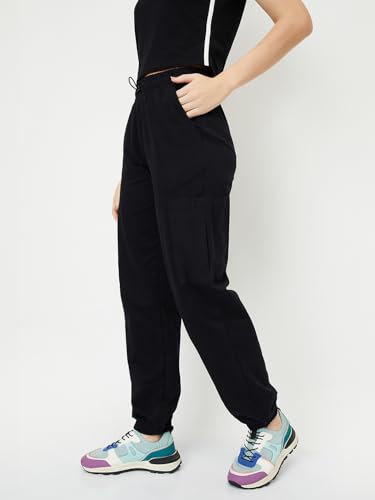 Image of Max Plus Size Women Solid Athleisure Cargo Joggers
