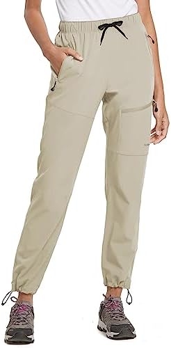 baleaf Wanderhose Damen Outdoor Trekking UPF 50 Wasserdicht | Regular Version Trekking Regenhose, Wasserdicht Schnell Trocknend, UV Schutz, Leicht Weiches Stoff mit Reißverschlusst