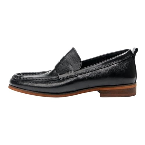 Handmade Genuine Leather Men Loafers Retro Casual Business Dress Shoes for Party & Formal Wear