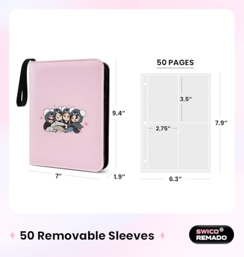 Cute Photocard Binder 400 Pockets Photocard Holder Book with Sleeves Photo Album for Lomo Cards