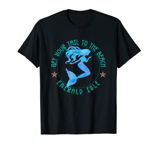 Emerald Isle North Carolina - Diseño divertido de sirena Camiseta