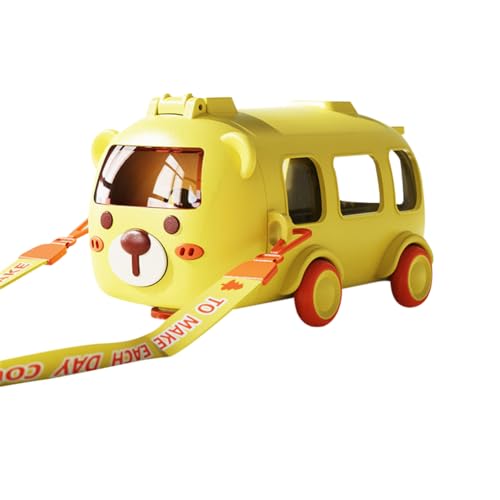 子供 水筒 みずびん キッズ 500ml ワンタッチ ストロー 車 バス形 ベルト付き 女の子 男の子 マグボトル 可愛 幼稚園 保育園 小学生 運動会 通学 遠足 旅行 プレゼント 2WAY キッズボトル バス 漏れ防止 広口 コンパクト ウォーターボト