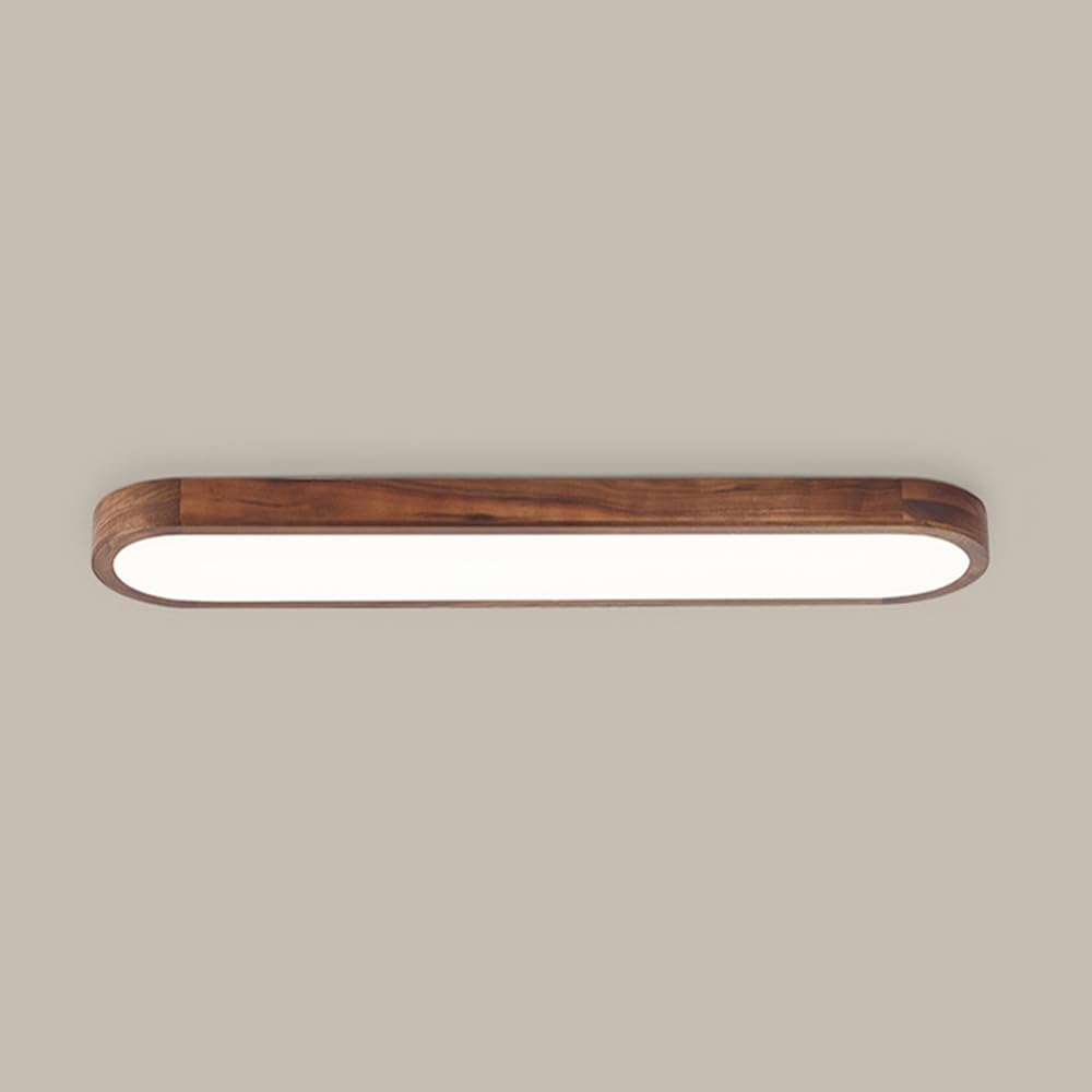 Lustres plafonnier ovale au design épuré avec système LED télécommandé