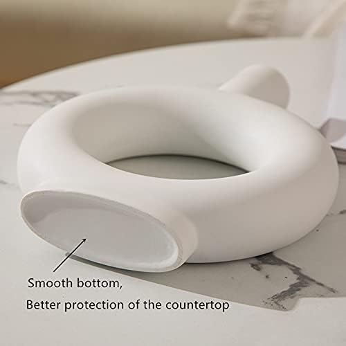 Anding White Ceramic Vase - Modern Vase Matte Design - Ideal Gift Flowers Vase for Friends, Home Decoration Ornaments Family, Wedding, Table Vase, Perfect Home Decoration Vase (LY698-White Bottle)