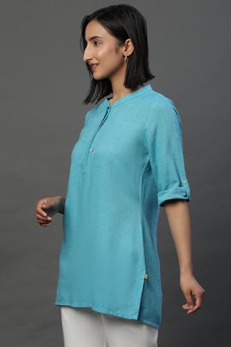 Image of Aurelia Women's Rayon Straight Fit Printed Straight Kurti