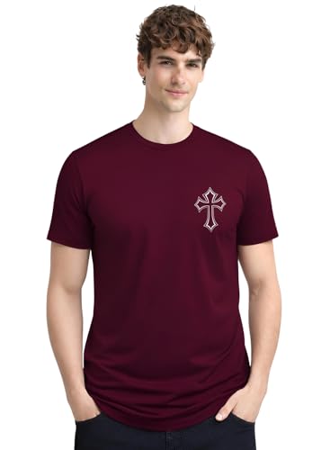 T-shirt pour homme tendance coupe régulière confortable en coton