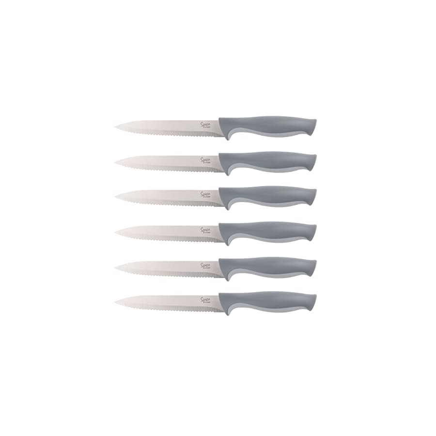 Spice-by-Tia-Mowry-Savory-Saffron-14-Piece-Cutlery-Knife-Block-Set-Gray Spice by Tia Mowry Savory Saffron 14 Piece Cutlery Knife Block Set - Gray