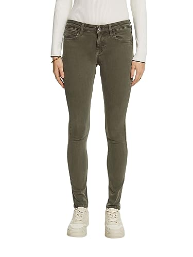 ESPRIT Damen Hose 990ee1b302, Khaki Green, 36/32