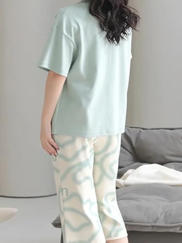 Image of Louis Luxe Womens Korean Night Dress || Full Pyjama Set || Korean Nightsuit || Women Nightwear ||Round Neck Full Sleeve Nightsuit || Loungewear || Everyday Nightdress (ND-18)