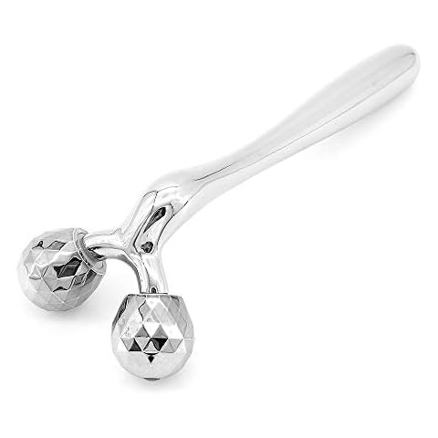 ShawFly 3D Mini Facial Massager Skin Care Face Body Massager Firming Tools for V-shape Face Lift Kneading Body Slimming for Face Lifting and Body Anti-Wrinkle (silver) Cover