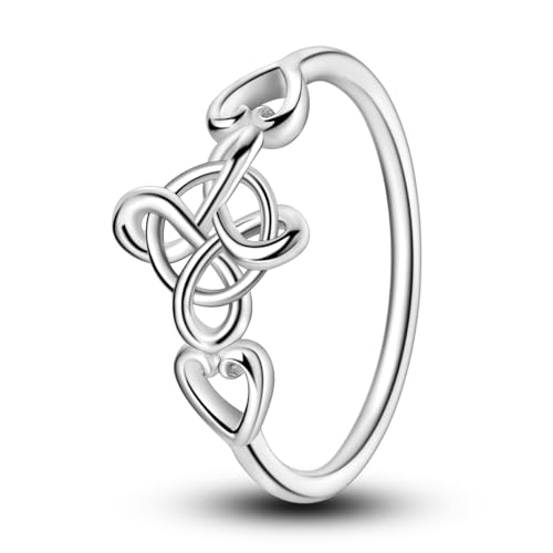 Bague empilable Hapour en argent anti-noircissement pour doigts sensibles