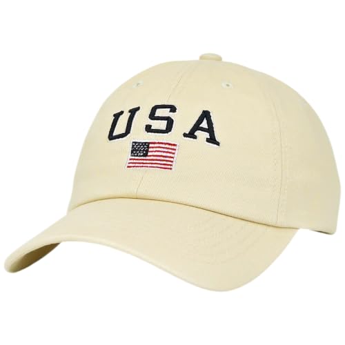Image of E BY ELIDAN USA Hat, Embroidered American Flag Baseball Cap for Men Women
