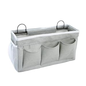 Genérico Bedside Pocket, Large Oxford Fabric Storage Pouch with Waterproof Compartments and Hanging Straps, Space-Saving Organizer for Dorm, Bed, Chair, Shelf, Closet, Door, Bedroom, Study