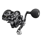 ベイトキャスティング釣りリール、Piscifun、Alijoz 300 15KG ドラッグ 8+1BB アルミフレームロープロファイル淡水海水と互換性あり(Gold,Left Hand)