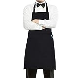 esafio Delantal, Delantal Ajustables del Cocinero con Bolsillo Cocina, Delantales de Chef Masculinos y Femeninos, Delantal Chefs Cocina para Cocinar/Hornear/Restaurantes