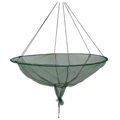 Pier Net - Red de caída de aro de Acero Blando de 80 cm y 100 cm de diámetro, Red fundida de Malla portátil Plegable, Herramienta de Aterrizaje Compatible con Mango de extensión | Accesorio de p