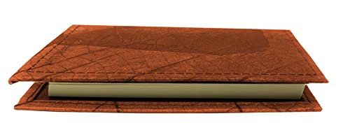 Carnet de notes A5 vierge rechargeable marron en feuilles de teck - 7