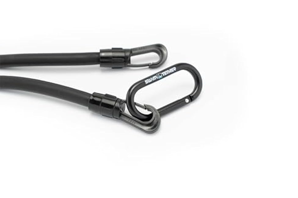 Swim Tether Replacement - American Made Stretch Resistance Band with Clips Cord Bungee UV Resistant for Outdoors Swimming Pool Multipurpose Single Length - 3 Pack (4.5' 6' 8')