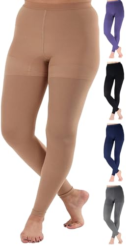 Image of ABSOLUTE SUPPORT Women Compression Leggings 20-30mmHg, Beige, 5X-Large