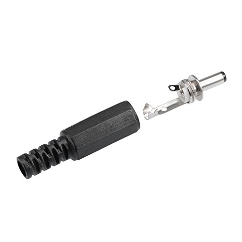 uxcell 10Pzs Conector DC Macho 3.5mm x 1.1mm Negro miniatura 2