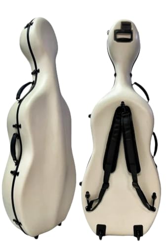 LBYGQ 豪華 チェロケース プロフェッショナルチェロケース カーボンファイバーボックス ハードシェル 強力な耐荷重能力 キャスター付き 複数の色超軽量 軽量 防水 耐久性 防湿 ガラスの箱 チェロケース トラベルバッグ 4/4サイズのチェロに適合します
