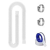 ✔ Construcción a presión: la manguera flexible para piscina es muy adecuada para conectar el elemento filtrante o el sistema de filtro de arena. Con este producto, puede sentir fácilmente el agua de la piscina, bombear y filtrar.