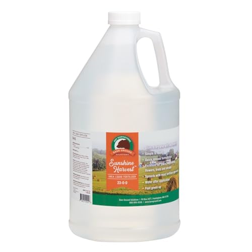 Just Scentsational Bare Ground Solutions ULF-1G Sunshine Harvest Liquid Urea Lawn and Garden Fertilizer - Nitrogen Boost NPK 23-0-0, 128 oz (1 Gallon)