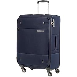 Maletas Bossana Precios Samsonite Base Boost Spinner M Maleta Expansible, 66 cm, 67.5/73.5 L, candado tsa, Azul (Navy Blue)