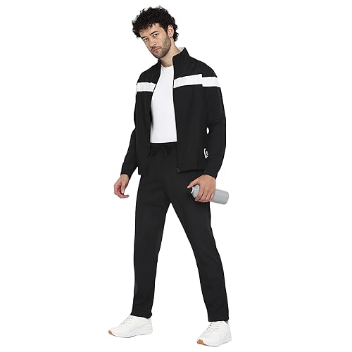 Image of YUUKI MEN MENS NSP CNS TS 1 Track Suit, BLACK /WHITE, L