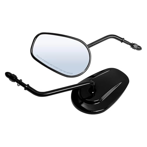 Espejo retrovisor CNC Negro Motocicleta para Harley Touring Sportster 883 Road King Fatboy Softail Bobber Chopper Street Motorcycle Rearview Mirror(Gloss Black4)
